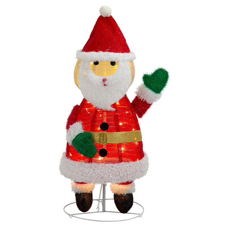 Ronis LED Pop Up Mesh Tinsel Santa 100cm