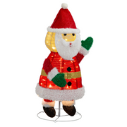 Ronis LED Pop Up Mesh Tinsel Santa 100cm