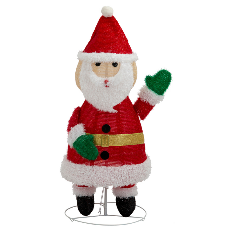 Ronis LED Pop Up Mesh Tinsel Santa 100cm