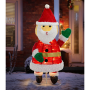 Ronis LED Pop Up Mesh Tinsel Santa 100cm