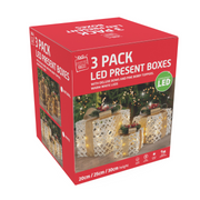 Ronis LED Presents 3pc Pine Berry Topper Assorted