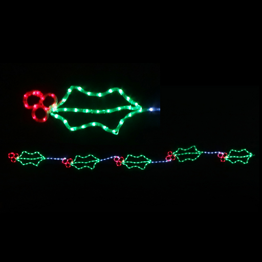 Ronis LED Ropelight Holly Garland 5pk Flash