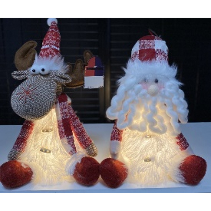 Ronis LED Santa Deer 43cm White Assorted
