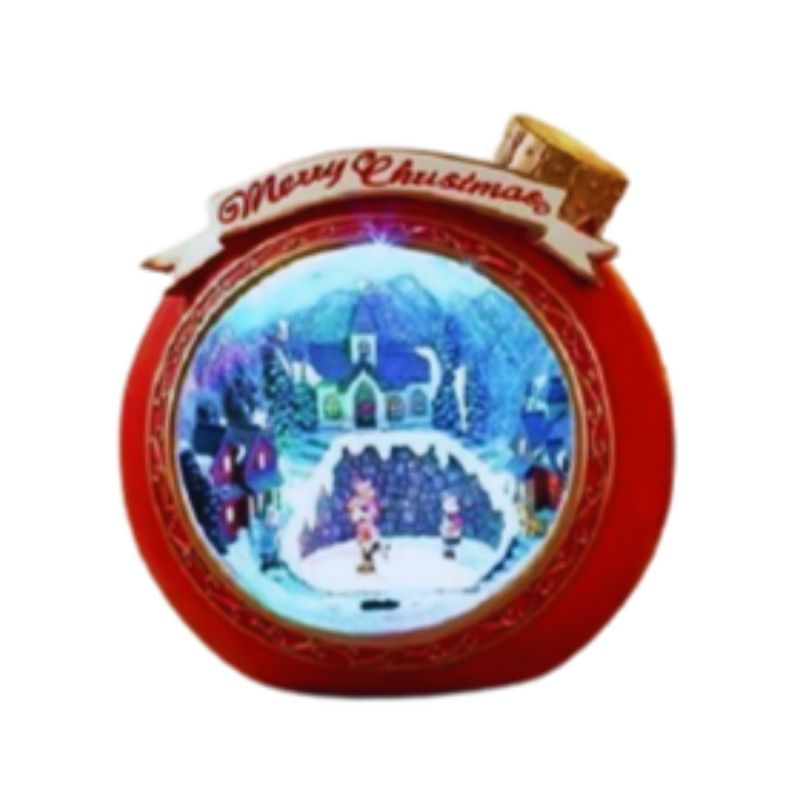 LED Santa Claus standing in front of a glowing fireplace with festive details, 20.5x13.3x20.5cm