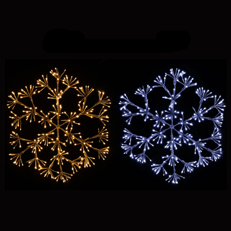 Ronis LED Sparkle Snowflake 60cm Twinkle Gold Silver