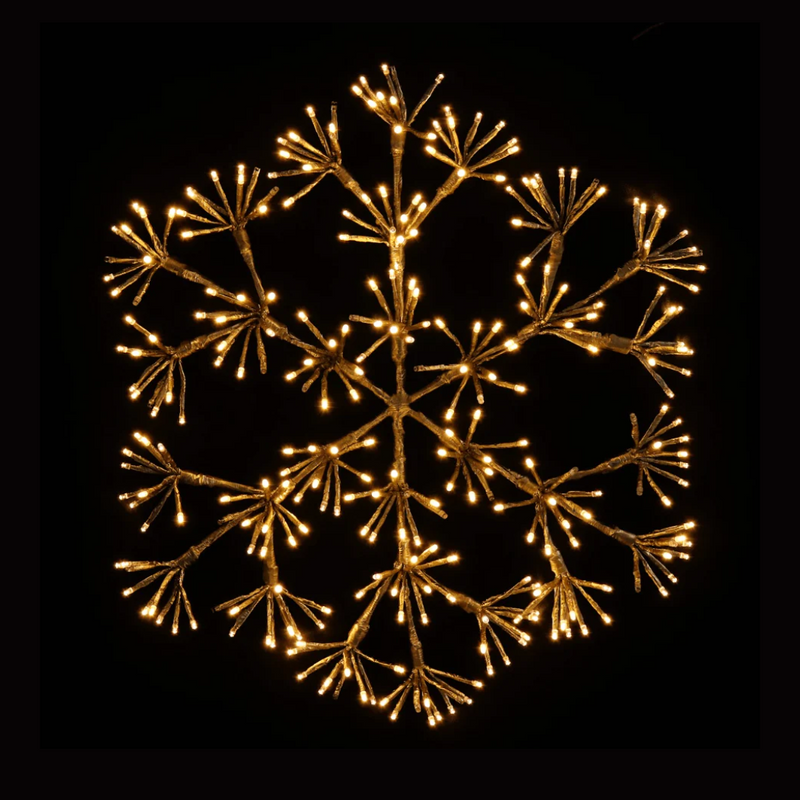 Ronis LED Sparkle Snowflake 60cm Twinkle Gold Silver
