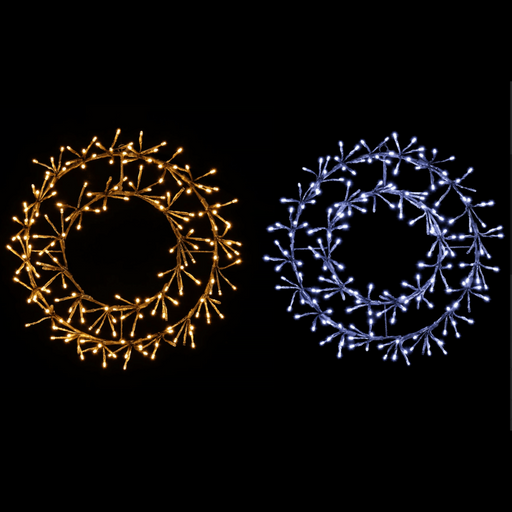 Ronis LED Sparkle Wreath 45cm Twinkle Gold Silver Assorted
