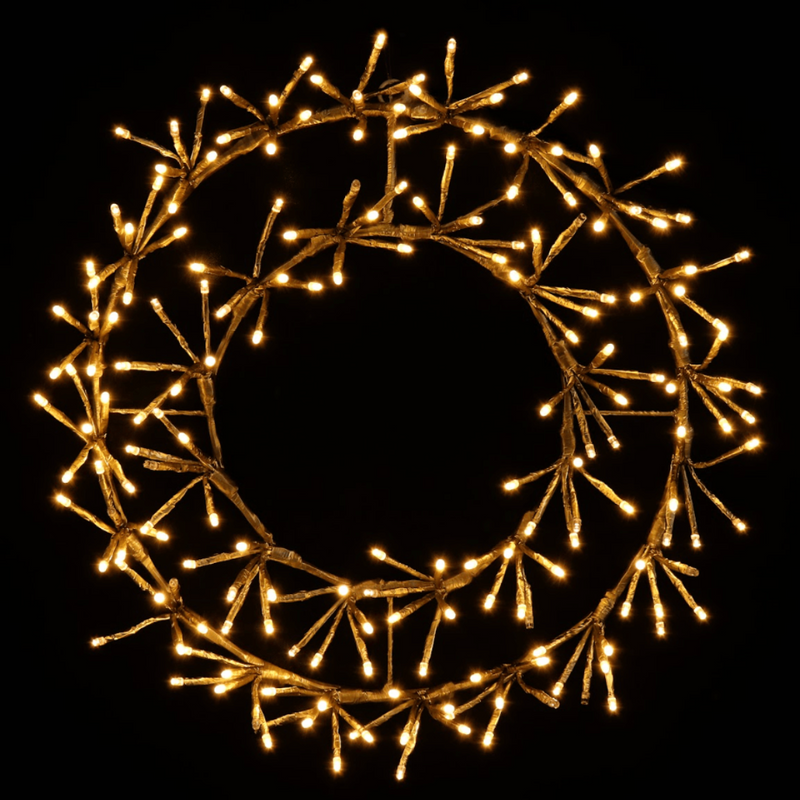 Ronis LED Sparkle Wreath 45cm Twinkle Gold Silver Assorted