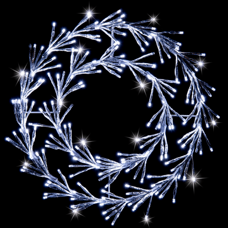 Ronis LED Sparkle Wreath 45cm Twinkle Gold Silver Assorted