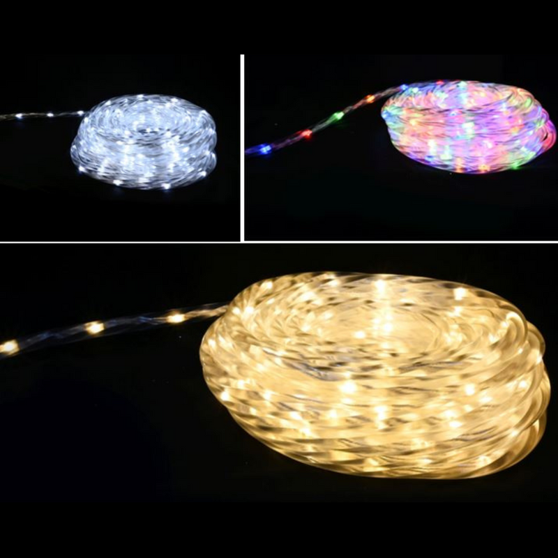 Assorted flashing LED spiral rope light 1000cm for Christmas décor