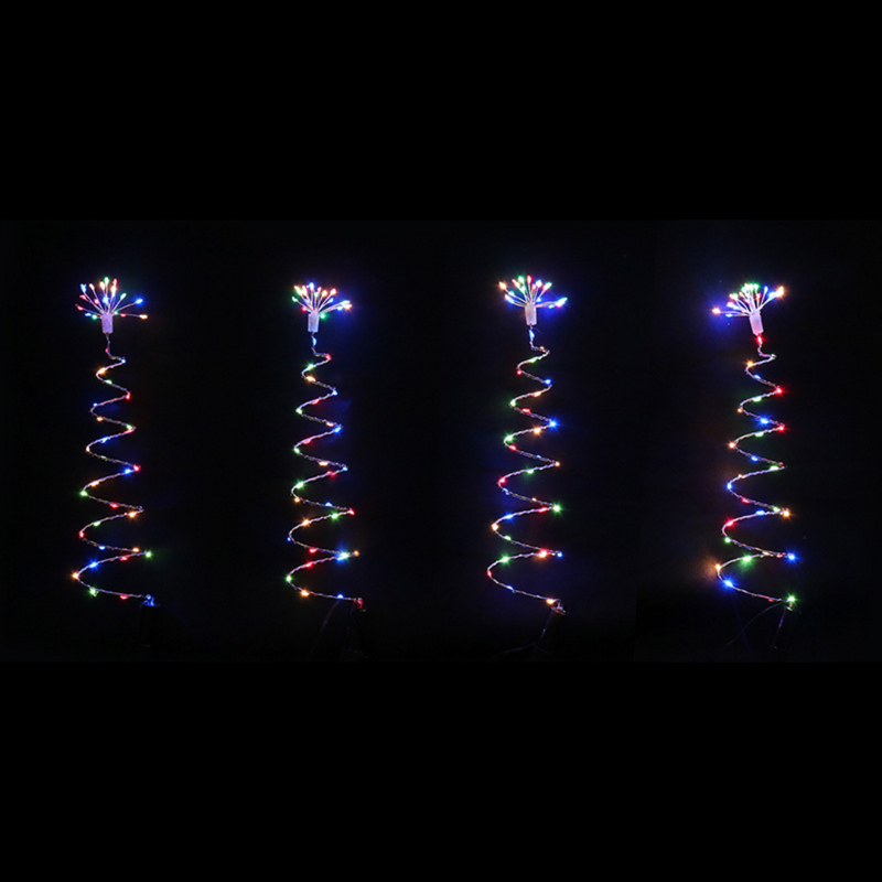 Ronis LED Spiral Wire Path Trees 4pc Multi Cool Assorted