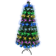 120cm LED fibre optic Christmas tree with 5-color flashing lights – compact and festive indoor holiday décor