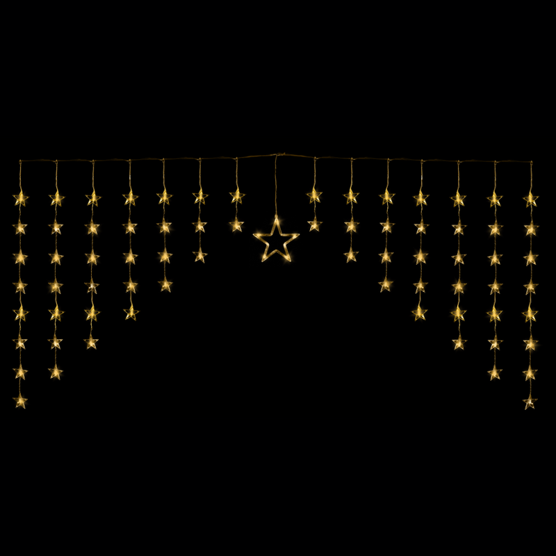 Ronis LED Star Tapered Curtain Warm Multi Assorted