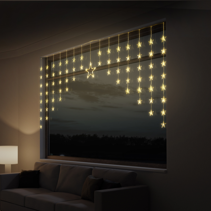 Ronis LED Star Tapered Curtain Warm Multi Assorted