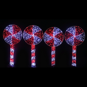 LED starry wire lollipop path lights 4 pack for outdoor Christmas garden decoration