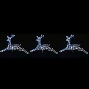 LED starry wire reindeer path lights 3 pack for outdoor Christmas garden decoration – thumbnail