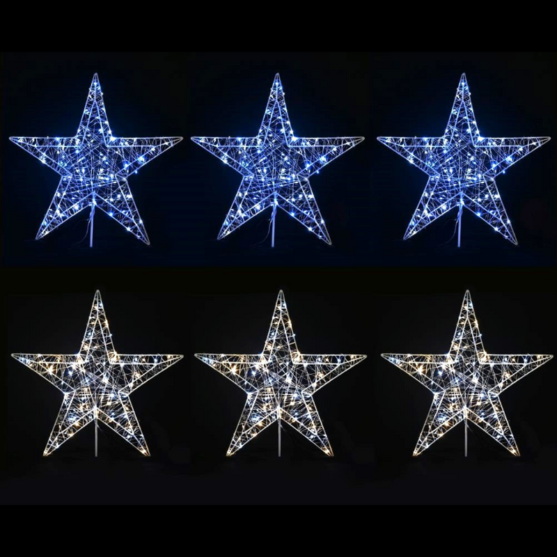Ronis LED Starry Wire Star Path Lights 3pk Assorted