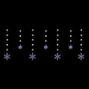 Ronis LED Two-Size Snowflakes Curtain Assorted