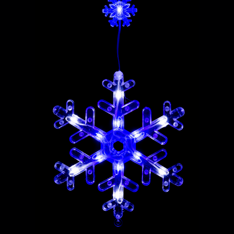 Ronis LED Two-Size Snowflakes Curtain Assorted