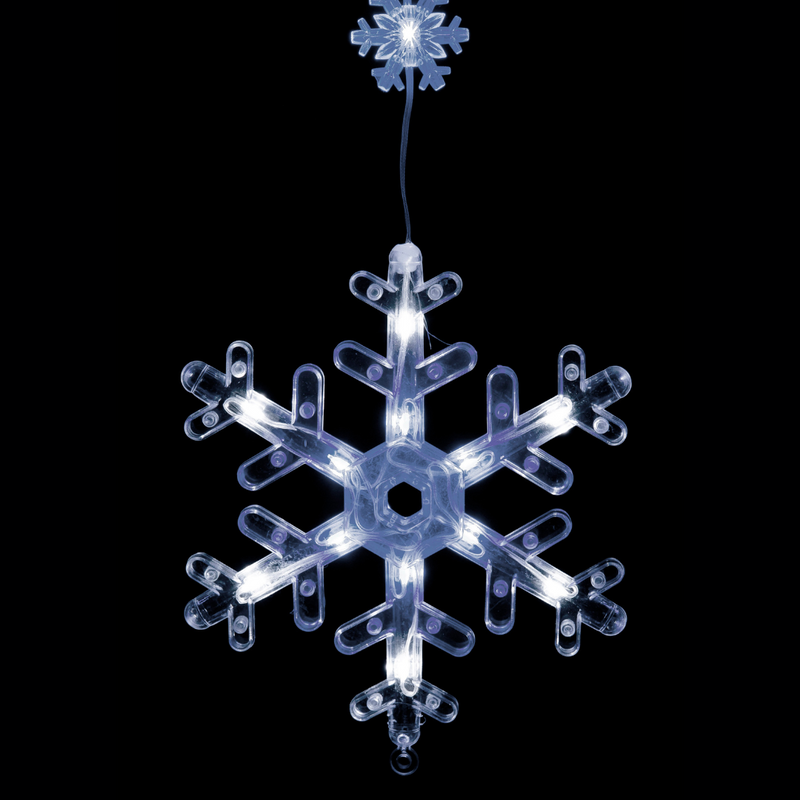 Ronis LED Two-Size Snowflakes Curtain Assorted
