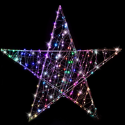 Ronis LED Wire 3D Star Rainbow 117cm Assorted – thumbnail