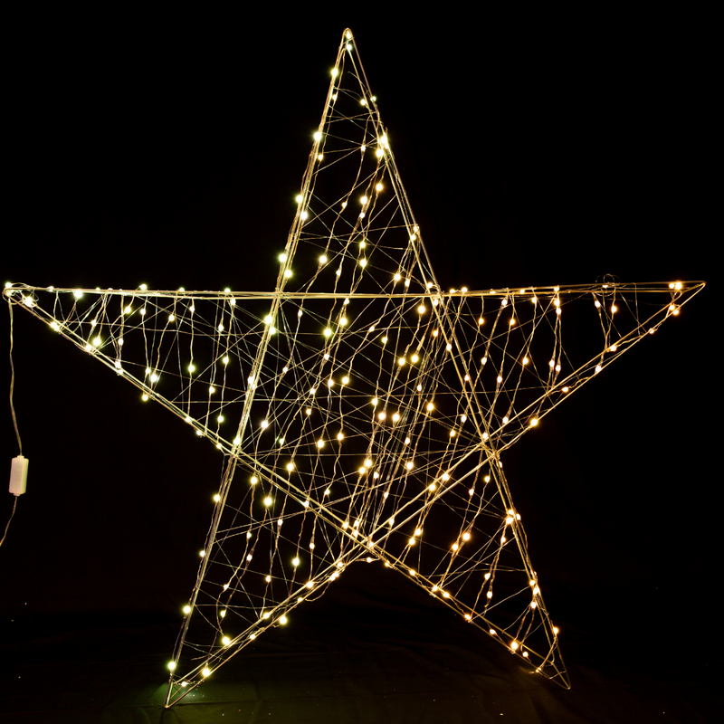 Ronis LED Wire 3D Star Rainbow 117cm Assorted