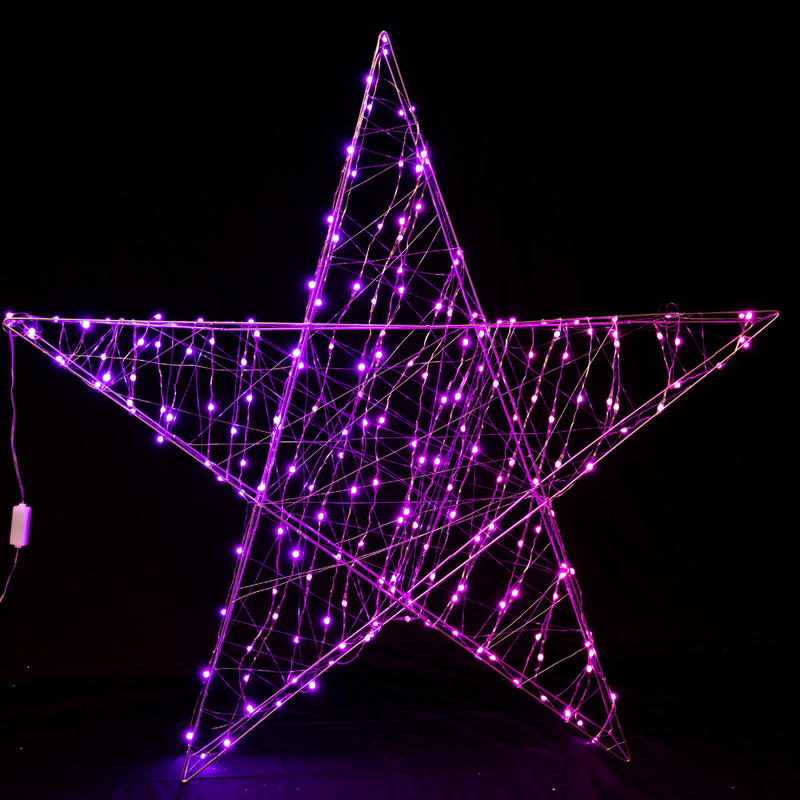 Ronis LED Wire 3D Star Rainbow 117cm Assorted