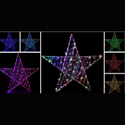 Ronis LED Wire 3D Star Rainbow 117cm Assorted – thumbnail