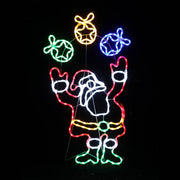 Juggling Santa Animated Christmas Rope Light Silhouette 1m - Multicolour image 3