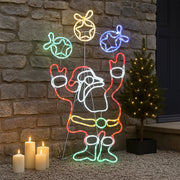 1 m multicolour animated Santa rope light