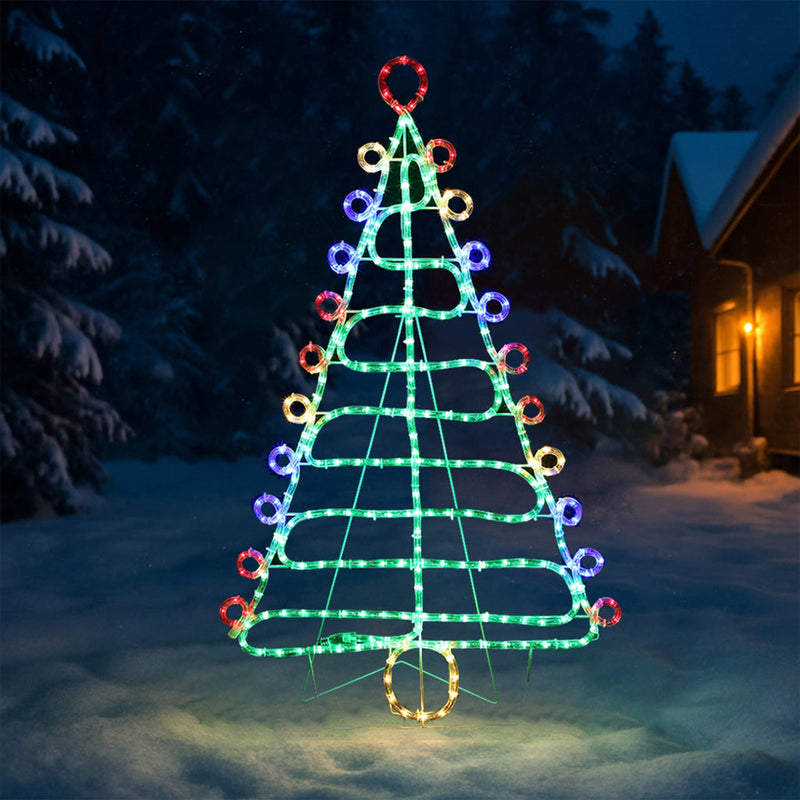 93 cm multicolour tree rope light silhouette