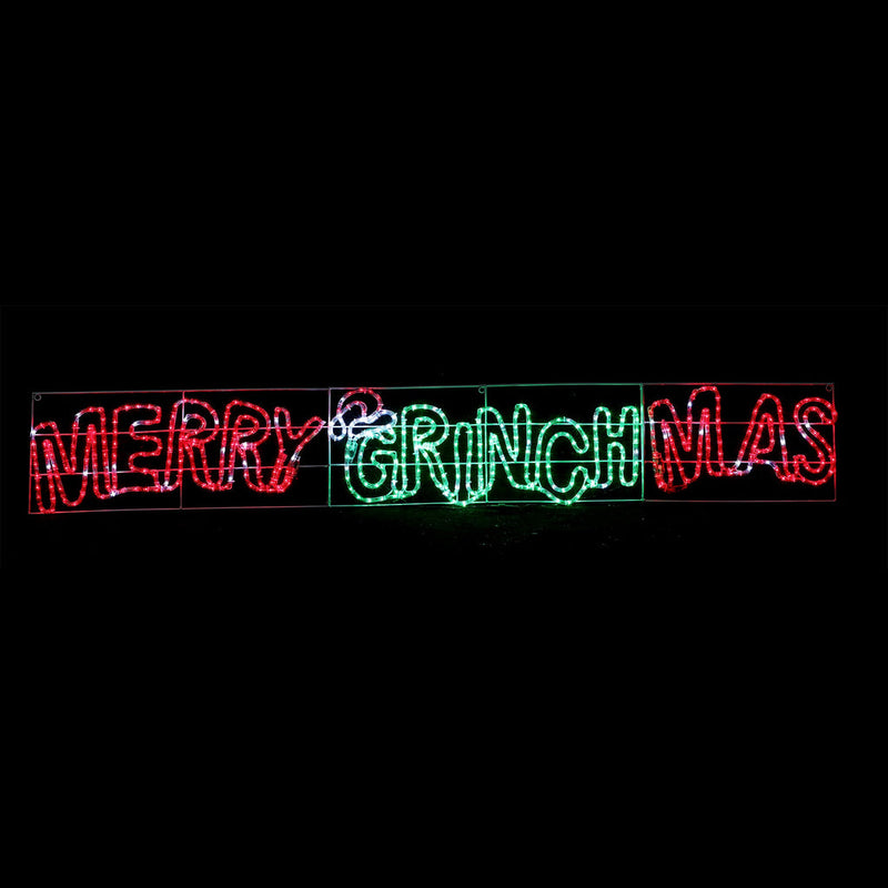 Merry Grinchmas Rope Light Silhouette 2m Red + Green image 2