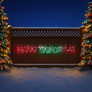 2 m red and green Merry Grinchmas rope light sign