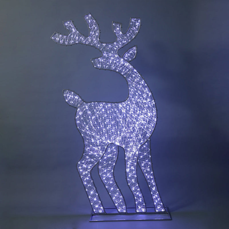 2D Mesh Reindeer With Twinkle LED 1.8m - White image 2