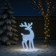 1.8 m white LED reindeer silhouette with twinkle