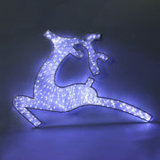 2D Mesh Flying Reindeer With Twinkle LED 1.2m - White image 2