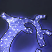 2D Mesh Flying Reindeer With Twinkle LED 1.2m - White image 3