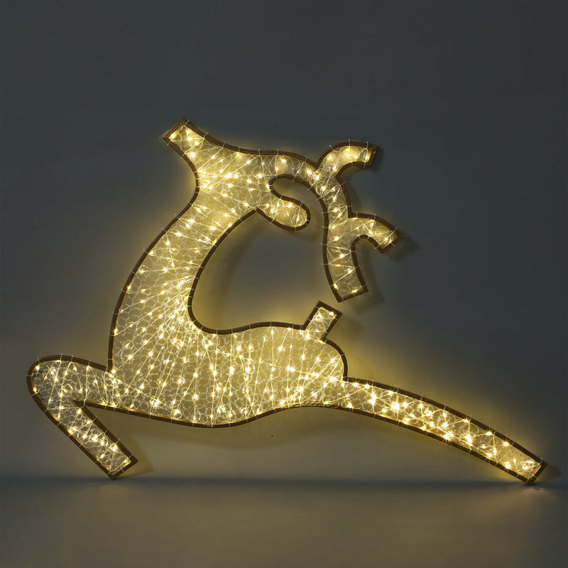 2D Mesh Flying Reindeer With Twinkle LED 1.2m - Warm White image 2