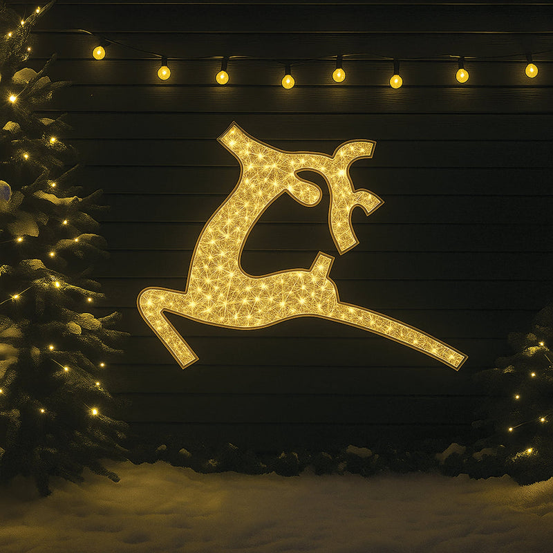 1.2 m warm white twinkle LED reindeer silhouette