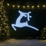1.2 m white twinkle LED flying reindeer silhouette