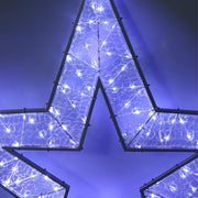 2D Mesh Star With Twinkle LED 1.2m - White image 3