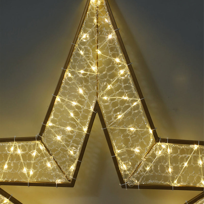 2D Mesh Star With Twinkle LED 1.2m - Warm White image 3