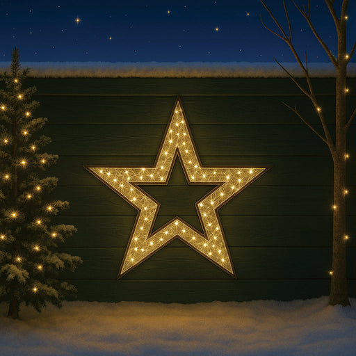1.2 m warm white star with twinkling LEDs