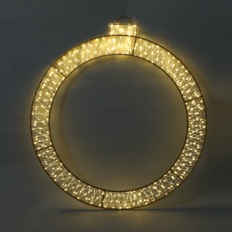 2D Mesh Christmas Bauble Ring With Twinkle LED 1.2m - Warm White image 2