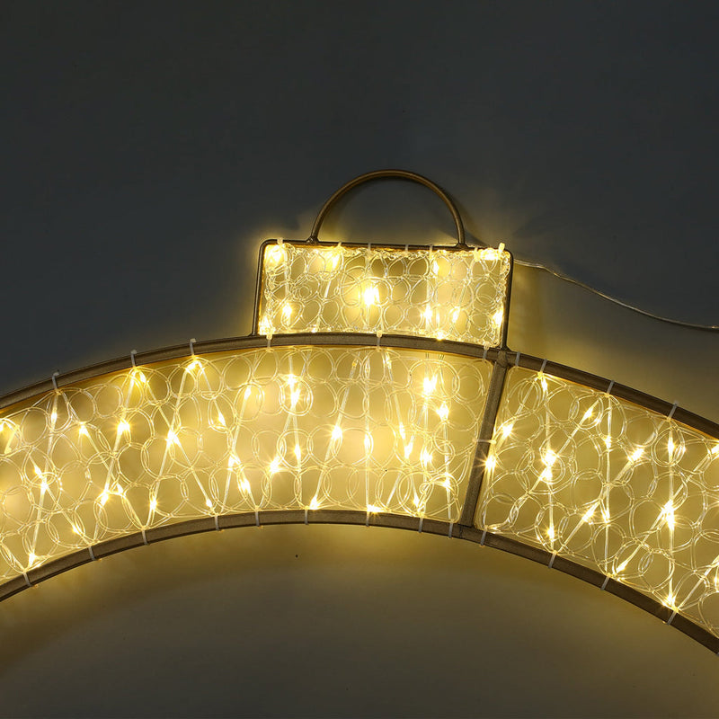 2D Mesh Christmas Bauble Ring With Twinkle LED 1.2m - Warm White image 3