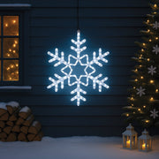 60 cm white snowflake rope light silhouette