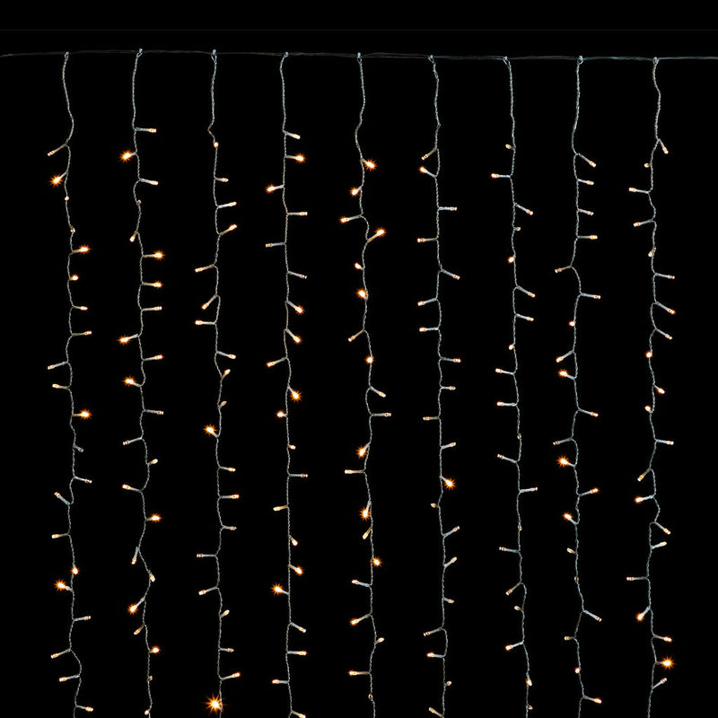 Warm white 800 LED twinkle curtain backdrop
