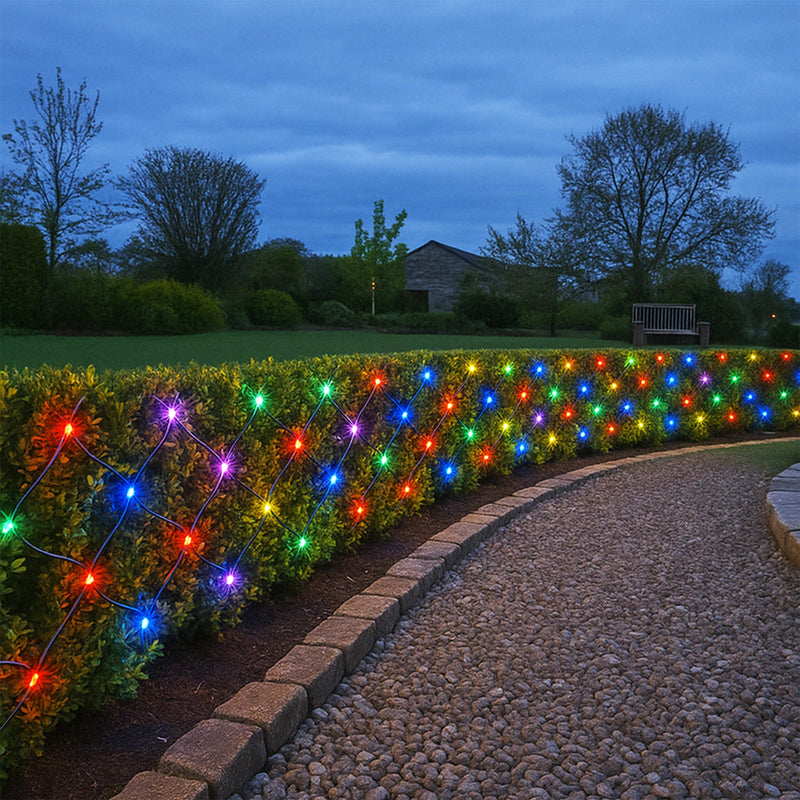 RGB net light 320 LED over hedge