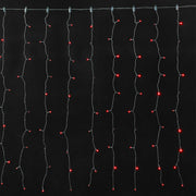 RGB curtain light with 160 LEDs hanging in strands