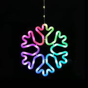 RGB snowflake window light with animations
